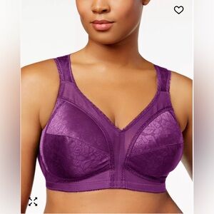 Playtex 18 Hour Ultimate Shoulder Comfort Wireless Bra 4693 Plum 38C NWOT